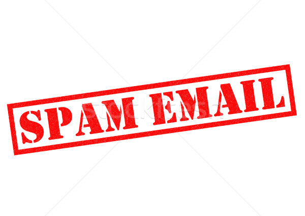 Spam email piros pecsét fehér biztonság Stock fotó © chrisdorney