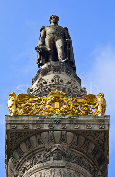 Rege statuie congres coloană Bruxelles Europa Imagine de stoc © chrisdorney