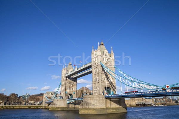 Tower Bridge London schönen Architektur blauer Himmel Stadt Stock foto © chrisdorney