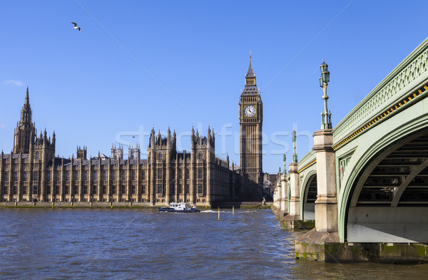 Houses of Parliament and Westminster Bridge Stock photo © chrisdorney