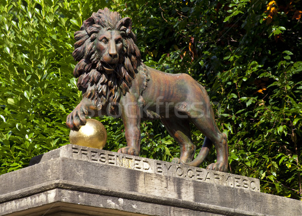 Lion Statue on Royal Avenue in Bath Stock photo © chrisdorney