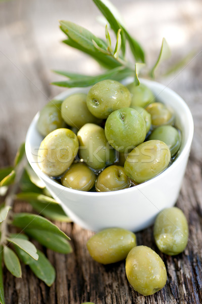 зеленый оливками землю диета Сток-фото © ChrisJung
