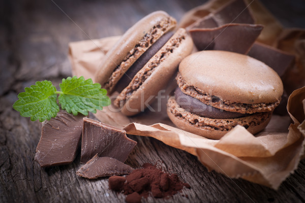 Chocolate macaroon Stock photo © ChrisJung