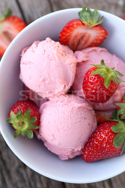 Aardbei ijs vers vruchten Stockfoto © ChrisJung