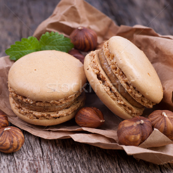 Hazel nut macaroon Stock photo © ChrisJung