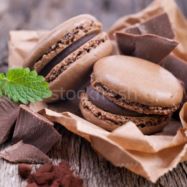 Chocolate macaroon Stock photo © ChrisJung
