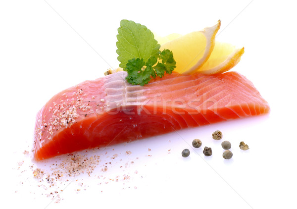 Raw salmon Stock photo © ChrisJung