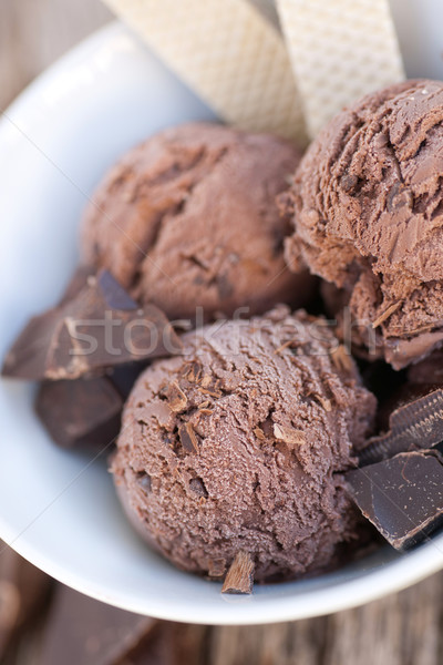 Photo stock: Chocolat · crème · glacée · fraîches