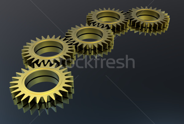 3d gears Stock photo © chrisroll