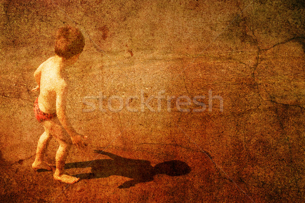 Enfant plage jeunes soleil fond sable [[stock_photo]] © chrisroll