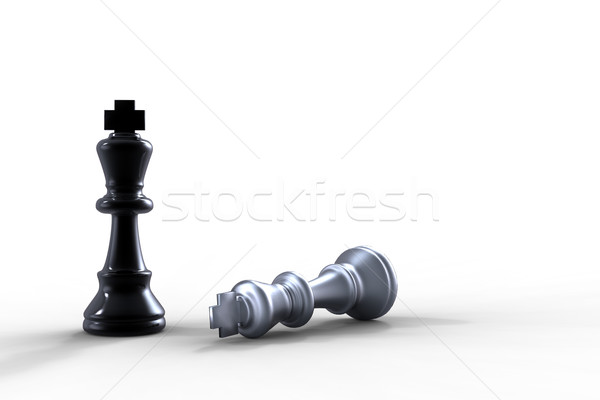 Companheiro Da Xadrez Com Cavaleiro, Checkmate! Imagem de Stock