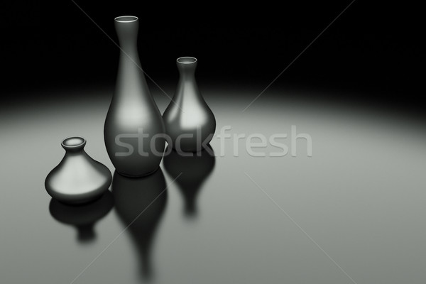 Vase rendu 3D isolé asian blanche [[stock_photo]] © chrisroll