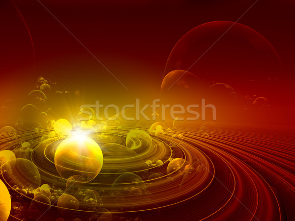 Abstract futuristische fractal licht ontwerp verf Stockfoto © chrisroll