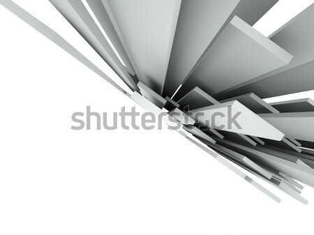 3D abstract architettonico design metal arte Foto d'archivio © chrisroll