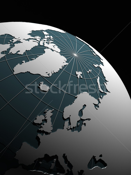 Stockfoto: 3D · aarde · geïsoleerd · witte · continenten · 3d · illustration