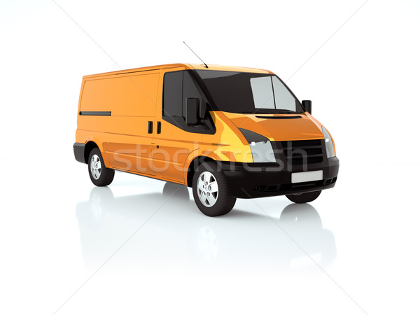 Orange 3D van 3d illustration affaires voiture [[stock_photo]] © chrisroll