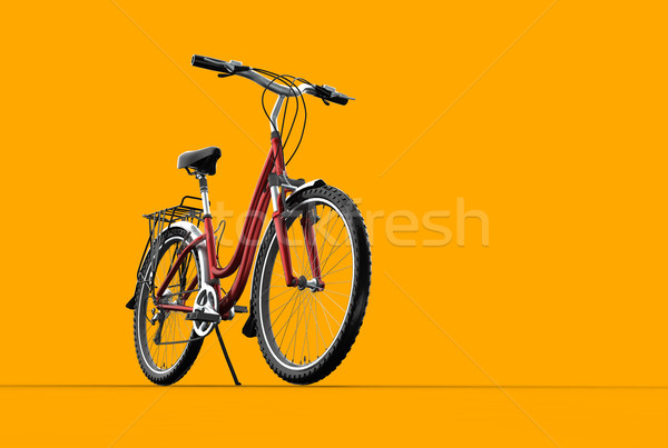 3D Mountainbike orange Hintergrund Rahmen Fahrrad Stock foto © chrisroll