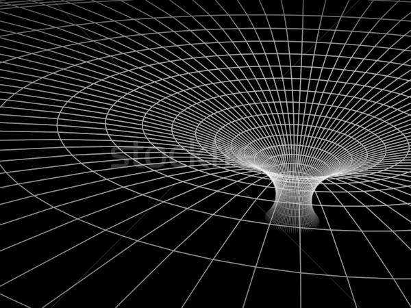 Czarna dziura 3D zdjęcie przestrzeni podróży czasu Zdjęcia stock © chrisroll