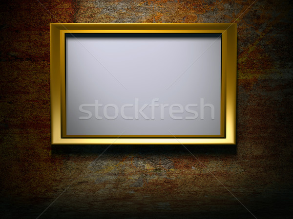 metal frame on grunge background Stock photo © chrisroll