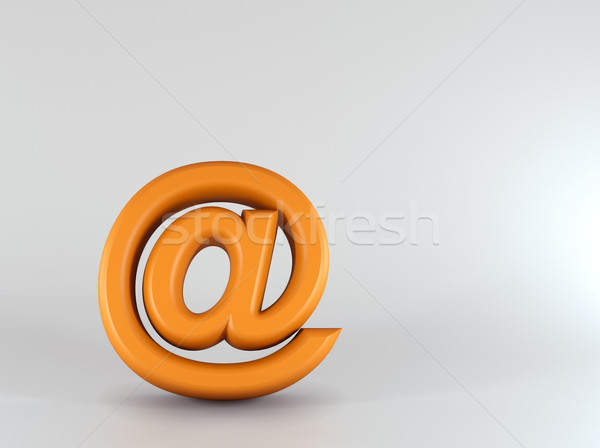 Naranja signo blanco ordenador Internet Foto stock © chrisroll
