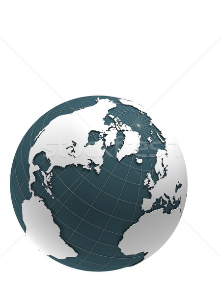 3D 地球 孤立 白 五洲 3d圖 商業照片 © chrisroll