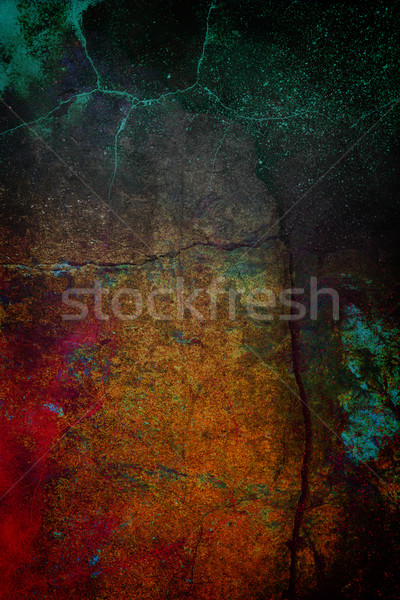 Stok fotoğraf: Grunge · texture · doku · duvar · ışık · sanat · turuncu