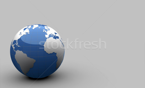 Bleu verre monde gris terre continents [[stock_photo]] © chrisroll