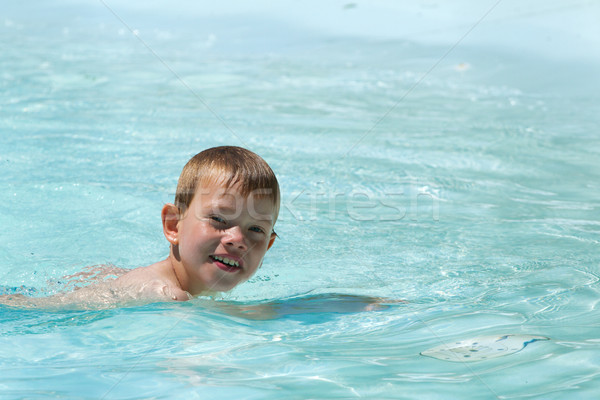 Jeunes enfant piscine visage heureux été [[stock_photo]] © chrisroll