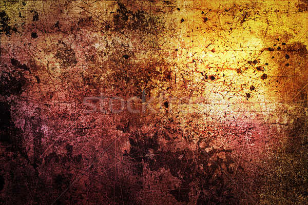 Stockfoto: Grunge · textuur · muur · licht · kunst · oranje