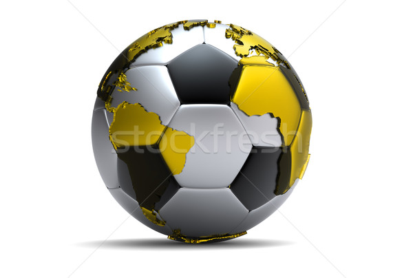 3D or ballon football football métal [[stock_photo]] © chrisroll