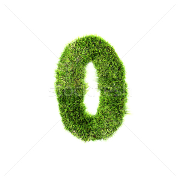 grass digit isolated on a white background - 0 Stock photo © chrisroll