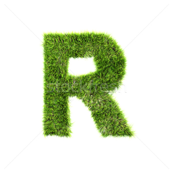 3D трава письме изолированный белый текстуры Сток-фото © chrisroll