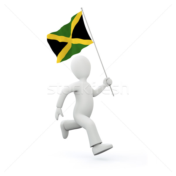 Holding a jamaican flag Stock photo © chrisroll