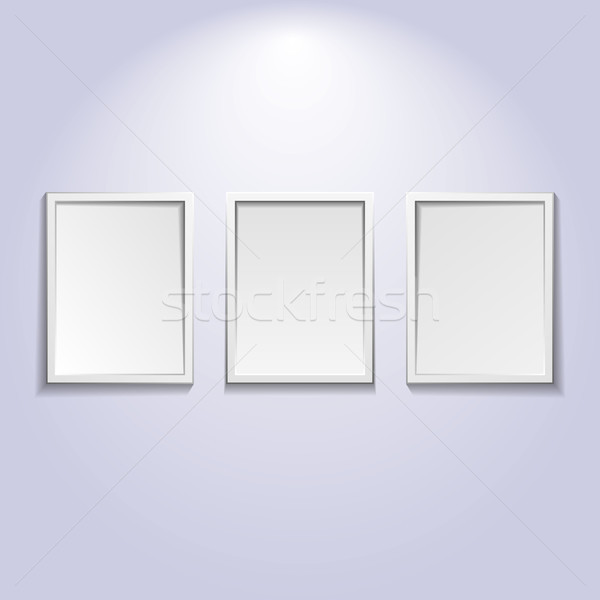 [[stock_photo]]: Vide · cadre · illustration · rayé · mur · lumière