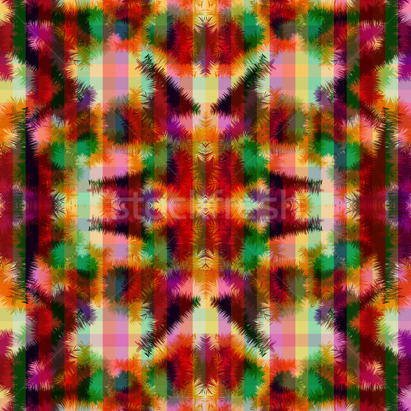 Seamless pattern hippie abstract tie dye rorschach Stock photo © cienpies