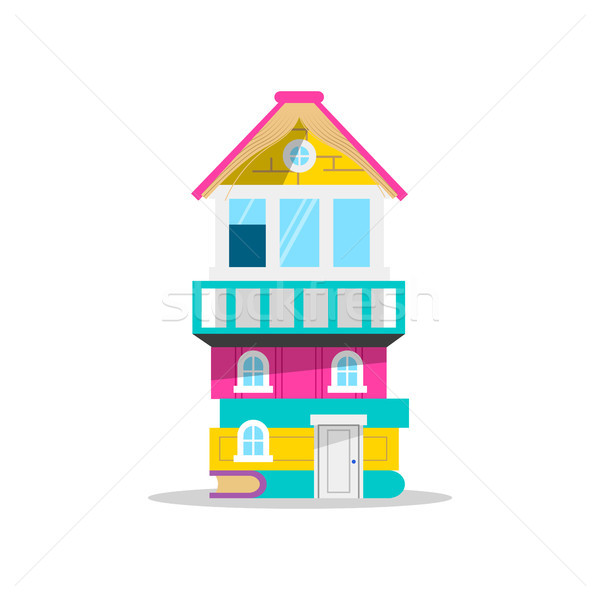 House made of books for kids education concept Stock photo © cienpies