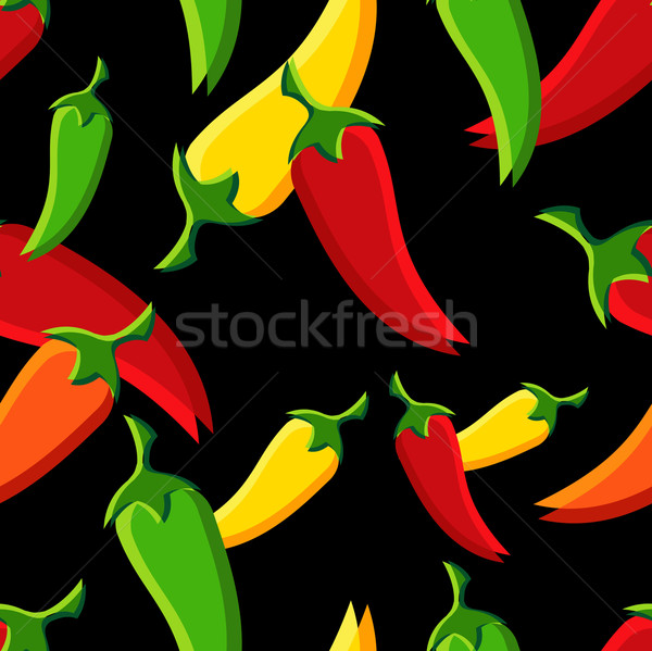 Chilli paprikák minta végtelenített vektor akta Stock fotó © cienpies