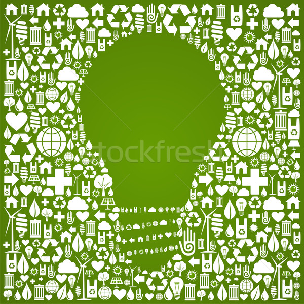 [[stock_photo]]: Eco · vert · monde · idées · ampoule · symbole