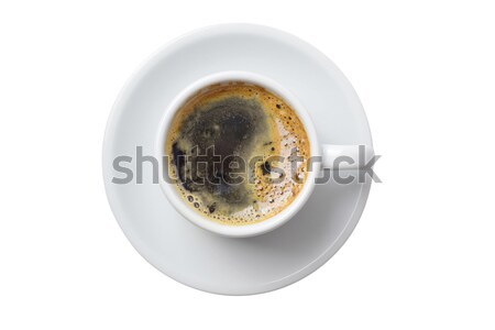 ストックフォト: カップ · コーヒー · 孤立した · 白 · 先頭 · 表示
