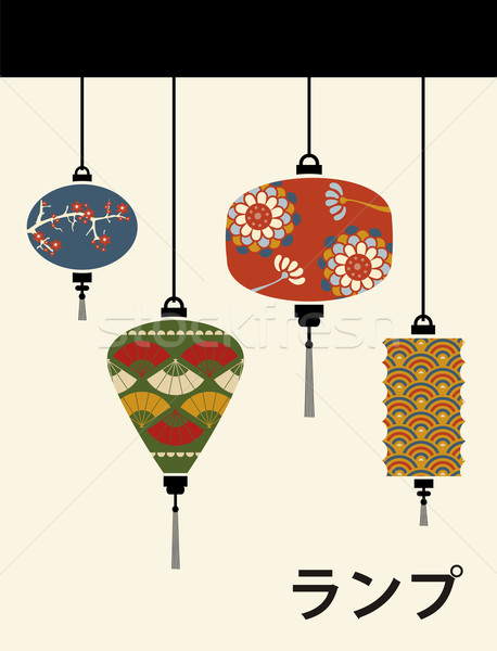 Japan lamps background Stock photo © cienpies