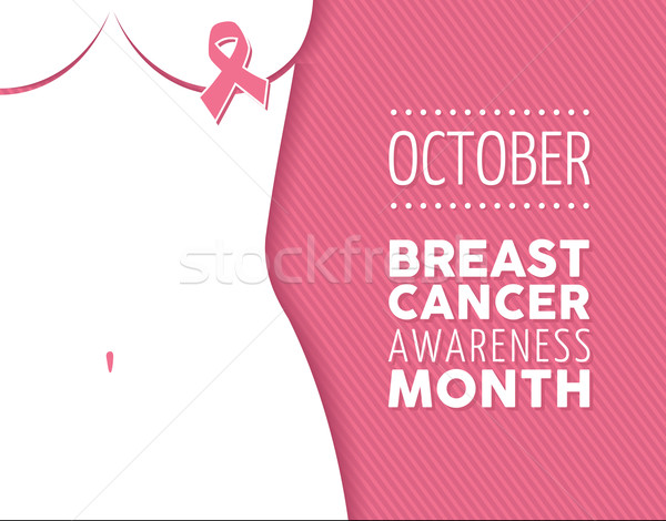 Breast cancer awareness campaign woman background Stock photo © cienpies