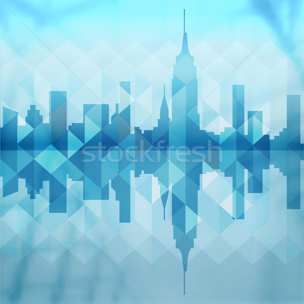 Abstract city building background design Stock photo © cienpies