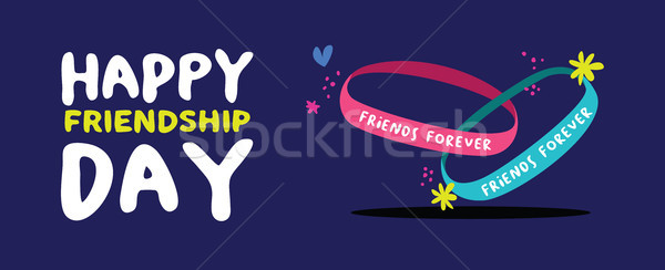 Stock photo: Friendship bracelet web banner for friend day