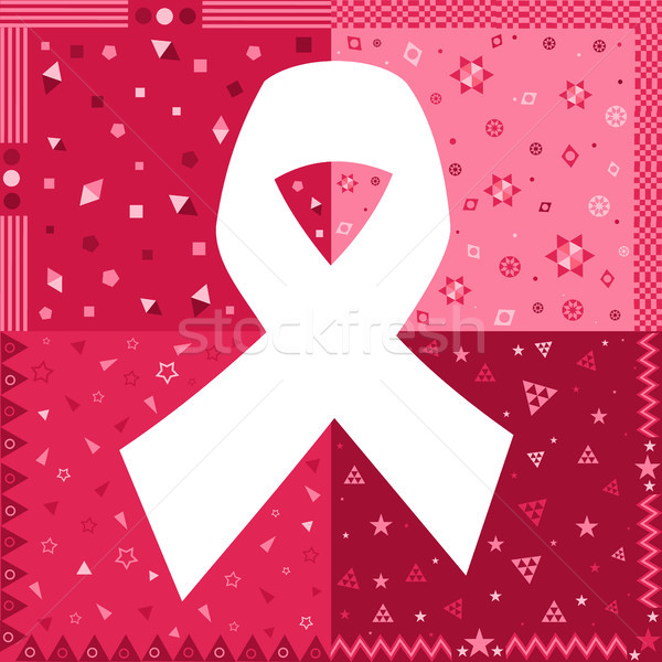 乳腺癌 意識 粉紅絲帶 藝術 月 插圖 商業照片 © cienpies