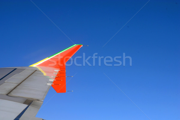 clear sky with airplane wings Stock photo © cienpies