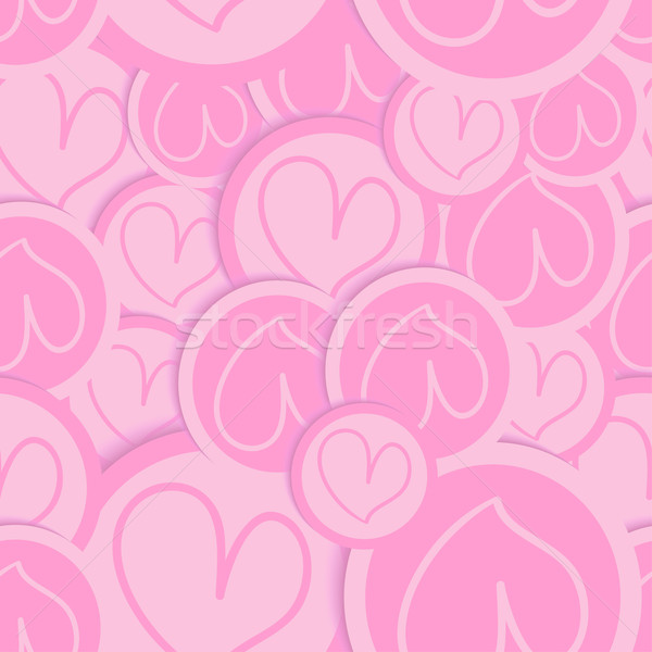 ストックフォト: バレンタイン · 愛 · 中心 · パターン · ピンク