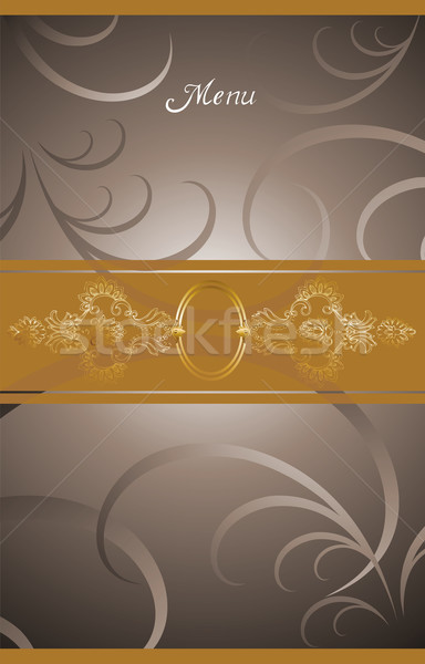 victorian menu cover design Stock photo © cienpies