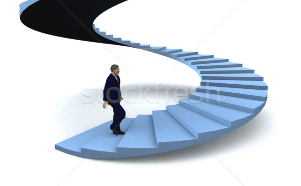 Man stairway to success Stock photo © cienpies