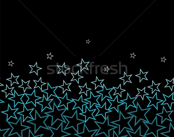 vector stars over black background Stock photo © cienpies