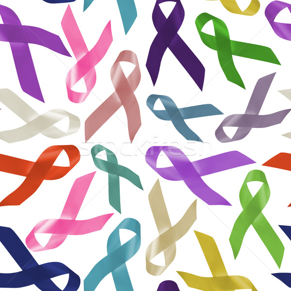 All cancers world day ribbon background pattern Stock photo © cienpies